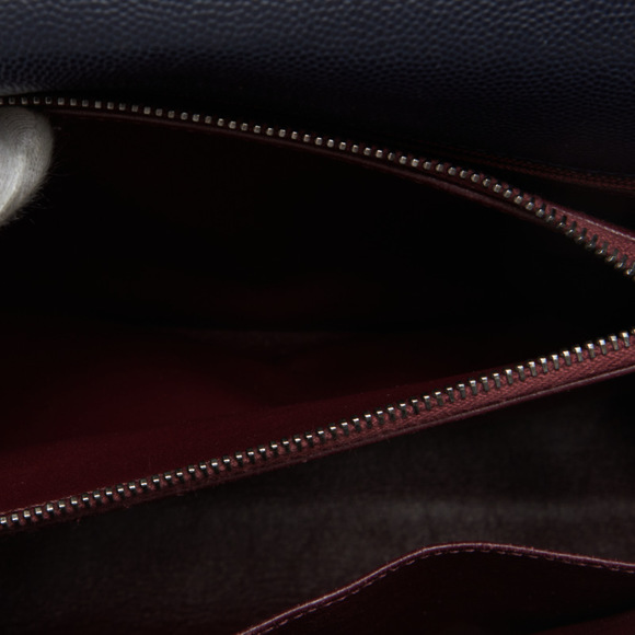 Chanel Matelasse Coco Handle 2Way Caviar Skin x Lizard Navy Bordeaux Silver - Picture 10 of 12